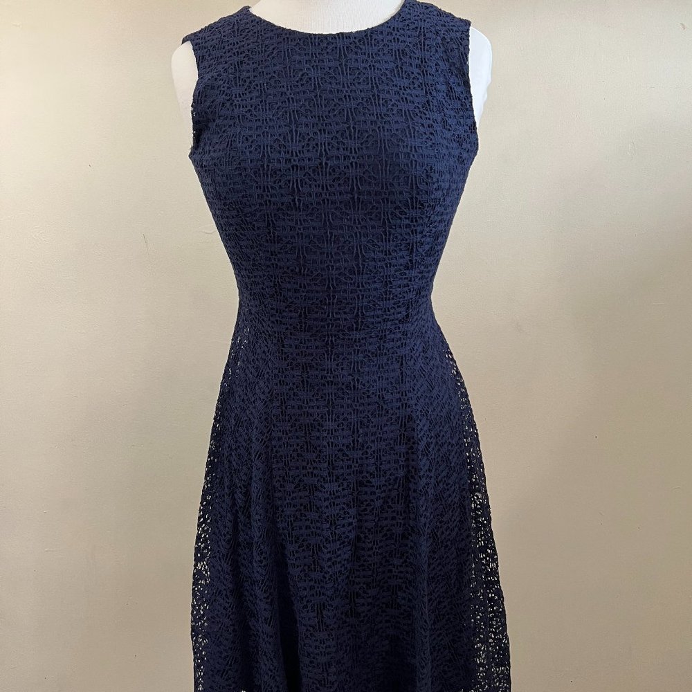 DKNY navy blue sleeveless dress
